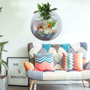 Plant Vase Tank Aquarium J9VV Clear Fish Wall Hanging Pot Acrylic Flower Cover