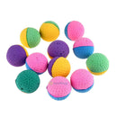 12pcs Funny Colorful Soft Latex Feathered Ball Toys Pet Cat and Dog Toys SN9F