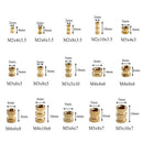 330Pcs Female Thread Knurled Nuts M2 M3 M4 M5 Brass Threaded Insert Round I C2H2