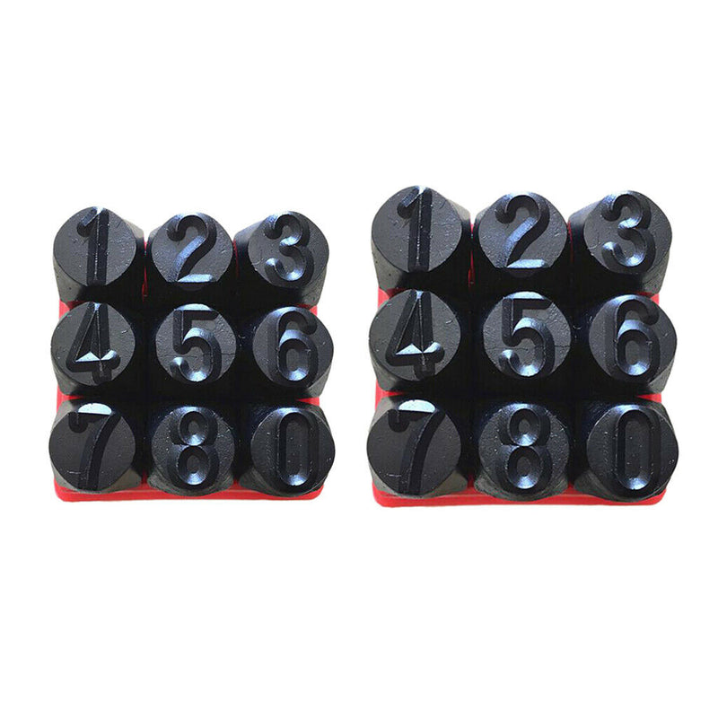 2x Alphabet Numbers Stamps Craft Letters Punch Metal Leather Tool Number B+C