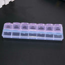 2Row 14Grid Portable Medicine Box Holder Storage Container Pill Case