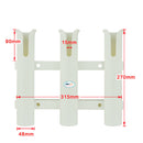 Fishing Rod Rack Holders Bracket 3 Tube for Boat Kayak Garage Storage or Truck