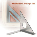 45/90 Degree Angle Woodworking Ruler Square Layout Miter Triangle Ruler A