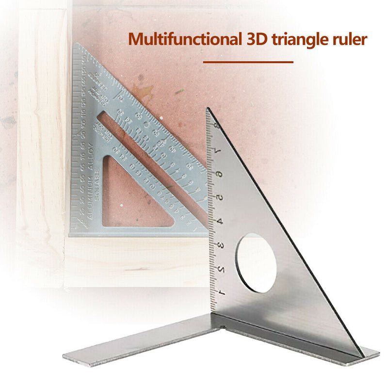 45/90 Degree Angle Woodworking Ruler Square Layout Miter Triangle Ruler A
