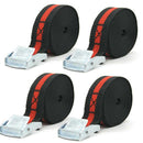 4PcsCam Tie Down Straps Cargo Lash Luggage Nylon Bag Belt with Metal Buckle