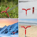 6 Packs Outdoors Tent Stakes Pegs,Ultralight Hook Tent Pegs Canopy Stakes T