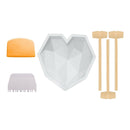 Silicone Cake Mold Diamond Heart Fondant Chocolate Candy DIY Baking 6Pcs