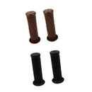 2 Pair Motorcycle Retro Left and Right Handle Bar Handlebar Grips Black & Dark