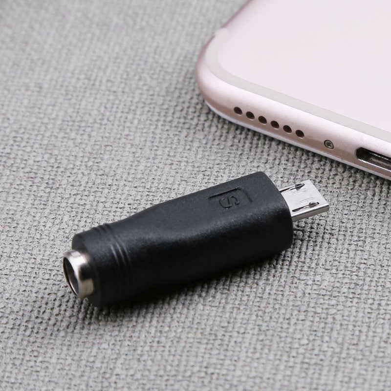 DC 5.5x2.1mm Female to Micro USB Male Power Converter Charger Adapter