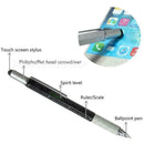 6 in 1 Multi-tools Pens Multifunction Ball-point Pen Level Caliper Screwdri V6N2