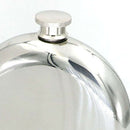 Round Stainless Steel Pocket Flask With Build-In Shot Glass 5Oz Hip Flask M J2M2