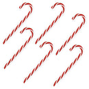 Twisted PVC Candy Canes Red & White 13 cm Christmas Tree Decoration 6 pcs