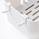 Perforated Storage Rack Shelf Wall-mounted Supplies For Home Bathroom Sink White