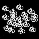 20 Pieces Stainless Steel Good Luck Elephant Charms Pendants Spacer Beads