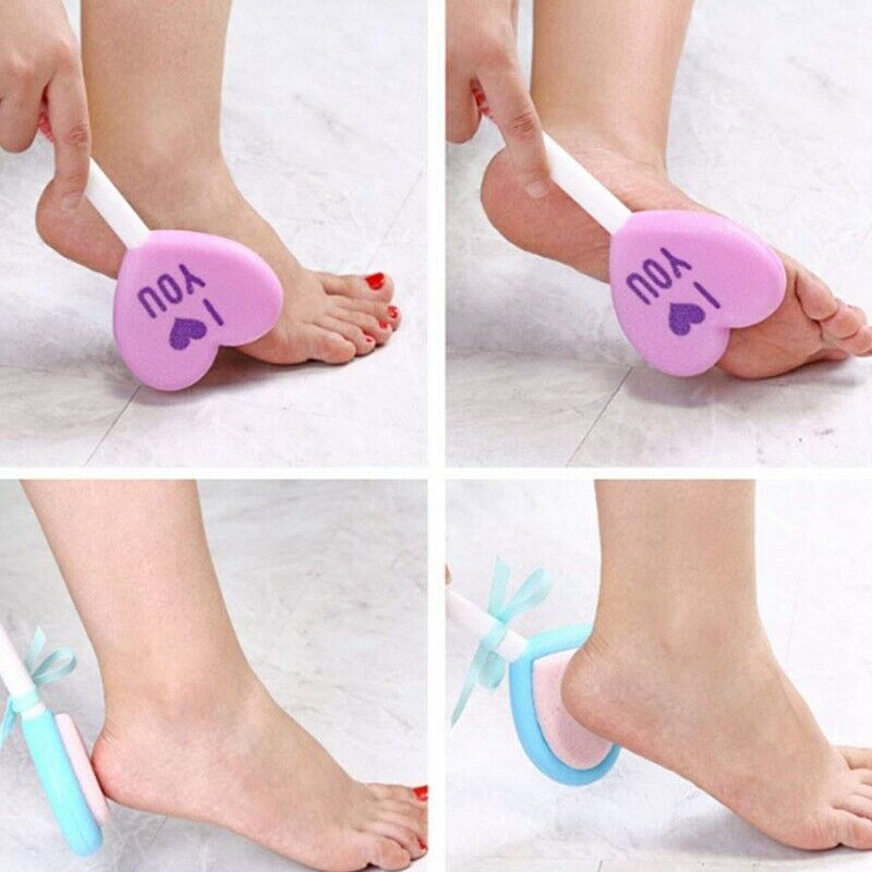 Cute Heart Shape Clean Scrubber Hard Skin Callus Remover Scrub Pumice Grind T2O1