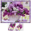 DIY Crystal 5D Lavender Flowers Painting Cross Stitch Diamond Kits R8H5