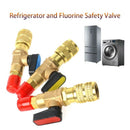 1/4" Male to 5/16" Female R410A Refrigerant Straight Ball Valve SAE AC Charging