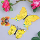 12pcs PVC Butterfly Wall Stickers Wedding Party Butterflies  Decr Yellow A
