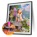 DIY Diamond Painting Cross Stitch Angle Girl In Flowers Diamond Embroidery