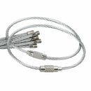 25 Pack Wire Keychain Cable 6 inch Stainless Steel Key Ring Loop for Outdoo L4Q1