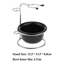 Men Shaving Stand Bowl Set Facial Beard Stainless Steel Razor Stand Holder+ Bowl