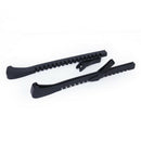 1 Pair Plastic Ice Hockey Skate Blade Guards Covers Adjustable (Black)