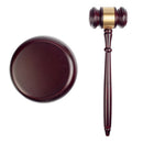 Wood Gavel & Sound Round Block Set for Lawyer & Judge and Knocker