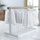 1pc Creative Metal Storage Rack Stylish Mugs Cups Holder Draining Rack Wood A6L7