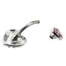 Stainless Steel Heart Belly Navel Belly Bar Ring Pink HOT B6Z4