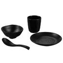 Dinnerware Set 4pc Dinner Plates Cups Bowl Dishes Home Wedding Gift Black