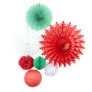 7/set Colorful Paper Honeycomb Fan Lantern Garland Hanging Wedding Decor