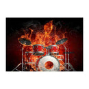5D DIY Full Drill Diamond Painting Flame Drum Set Cross Stitch Embroidery