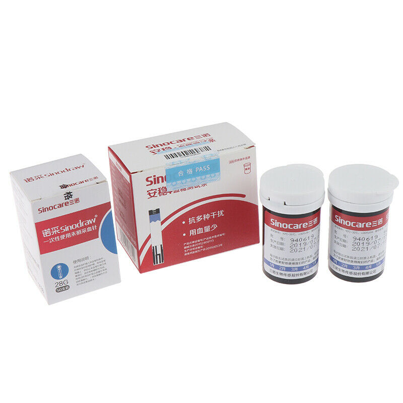 Diabetic Blood Sugar Detection Test Strips 50pcs+Test Paper 50pc Lancets  ZY FT
