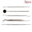 5Pcs Stainless Steel Dental Oral Hygiene Kit Tools Deep Cleaning Teeth CareBX