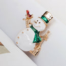 Fashion Christmas Snowman Shape Brooch Pin Dress Scarf Handbag Accessory Del