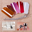 5pc Aluminium Travel Luggage Baggage Suitcase Address Tag Label Holder with Ring