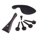 4/4 Ebony Violin Parts Tailpiece Pegs Chinrest Maple Bridge Set