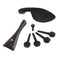 4/4 Ebony Violin Parts Tailpiece Pegs Chinrest Maple Bridge Set