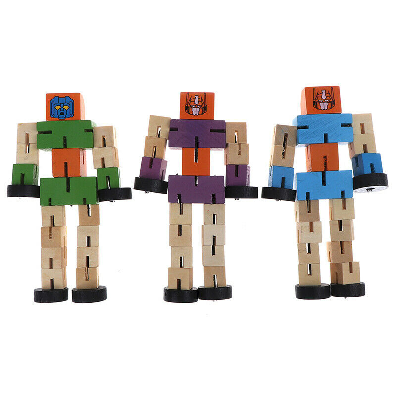 Wooden Transformation Robot Kids Educational Learning Intelligence  OZ