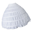 White Long 6-Hoop Petticoat Extra Full Wedding Prom Ball Crinoline Underskirt