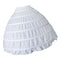 White Long 6-Hoop Petticoat Extra Full Wedding Prom Ball Crinoline Underskirt