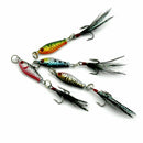 4 x Mini Hard Metal Fishing Lures Small Minnow Lure Bass Crank Bait Tackle Hooks