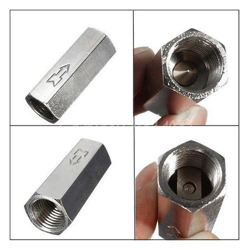 Brass 1/4" Threaded Full Ports One Way Air Check Valve Gas Valve Tool Val D R7F5
