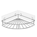 Stainless Steel Adhesive Corner Bathroom Shelf Storage Wall Shelf Organizer