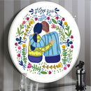 DIY Couple Special Shaped Diamond Painting Mural with Tassel Home Decor