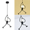 Iron Pendant Light Adjustable Rope Minimalist Hanging Lightings Industrial
