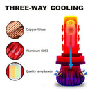 2pcs Car Motorcycle 3000K 6000K 8000K 4200LM COB LED Fog Lamp Tail Light Bulbs