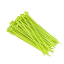 100X 2.5mmx100mm Nylon Cable Wire Zip Ties Cord Wrap Strap Color:Green