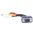 PC VGA SVGA to 3 RCA Composite Video Audio S-Video TV AV Adapter Converter Cable