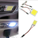 1X 48SMD COB White Panel LED T10 Car Interior Panel 12V Lamp Dome Light Bul X3V2